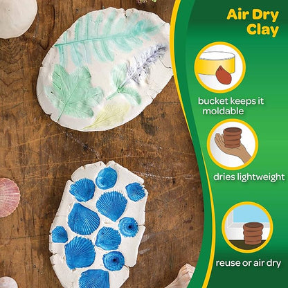 Crayola Air Dry Clay for Kids - White, 25lbs, Teacher Wishlist Supplies, Classroom Must Haves, Bulk Modeling Clay for Kids, No Bake, Sculpting & Molding Material | Classroom Must Haves, Bulk Modeling Clay for Kids, No Bake, Sculpting & Molding Material