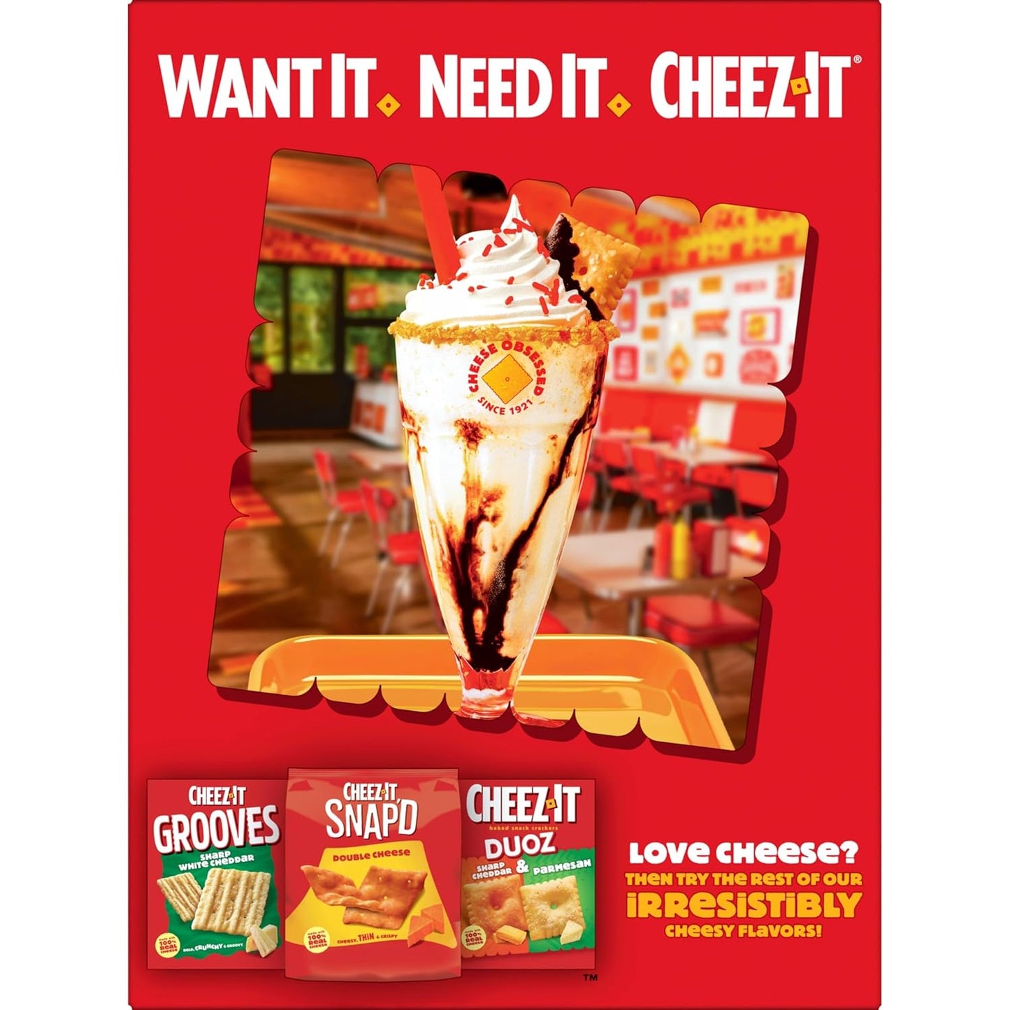 Cheez-It Baked Snack Crackers, Lunch Snacks, Smoked Gouda, 12.4oz Box (1 Box)