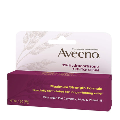 Aveeno Maximum Strength 1% Hydrocortisone Anti-Itch Cream, 1 oz