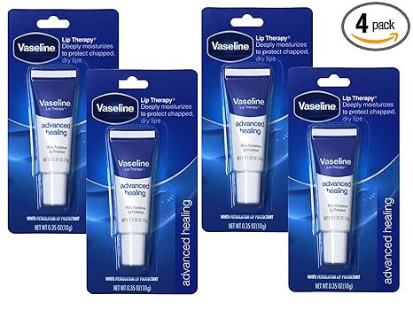 Vaseline Lip Therapy Advanced Formula 0.35 oz (Pack of 4)