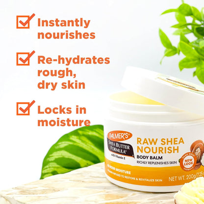 Palmer's Raw African Shea Body Butter, Dry Skin Moisturizer (7.25 Oz)