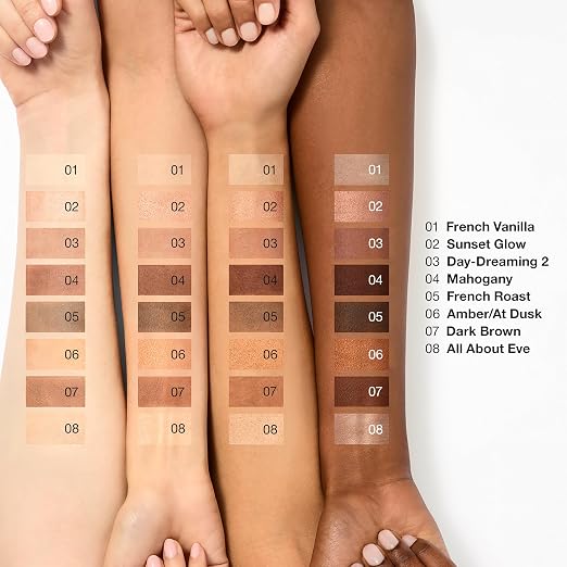 Clinique All About Shadow Eye Shadow Palette, 8 Silky + Buildable Shades | Black Honey, Pink and Nude Honey | Safe For Sensitive Eyes