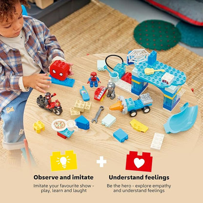 LEGO DUPLO Marvel Team Spidey Webquarters 10464 | Building Toys for Toddlers, Ages 2+, Sturdy Build for Pretend Play, Develops Fine Motor Skills, 65 pieces, Gift for Birthdays