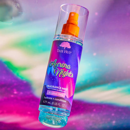 Tree Hut Aurora Nights Fragrance Mist, Hydrating, Alcohol-Free Formula, Cozy Scent with Warm Pistachio and Toasted Marshmallow Notes, 6 fl oz (Pack of 2)