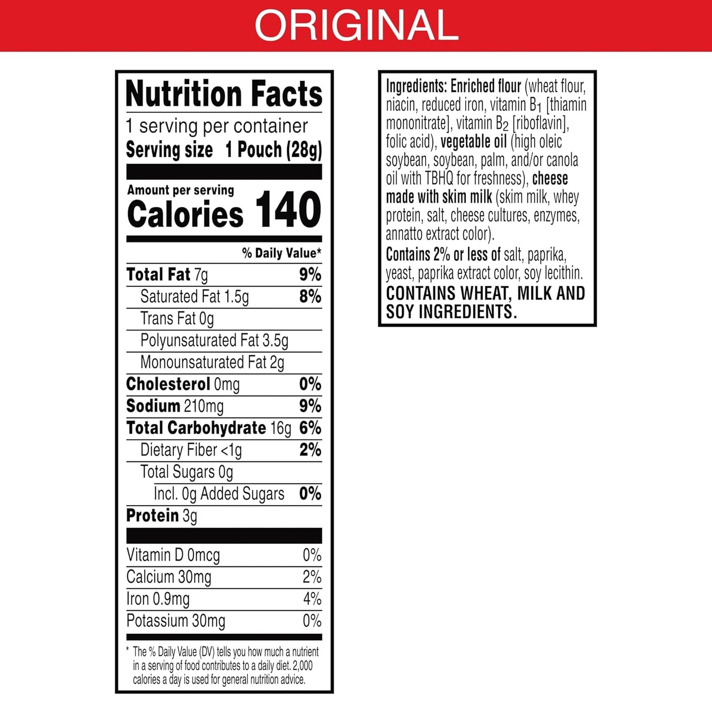 Cheez-It Cheese Crackers,Baked Snack Crackers,Lunch Snacks,Original,(Pack of 80)