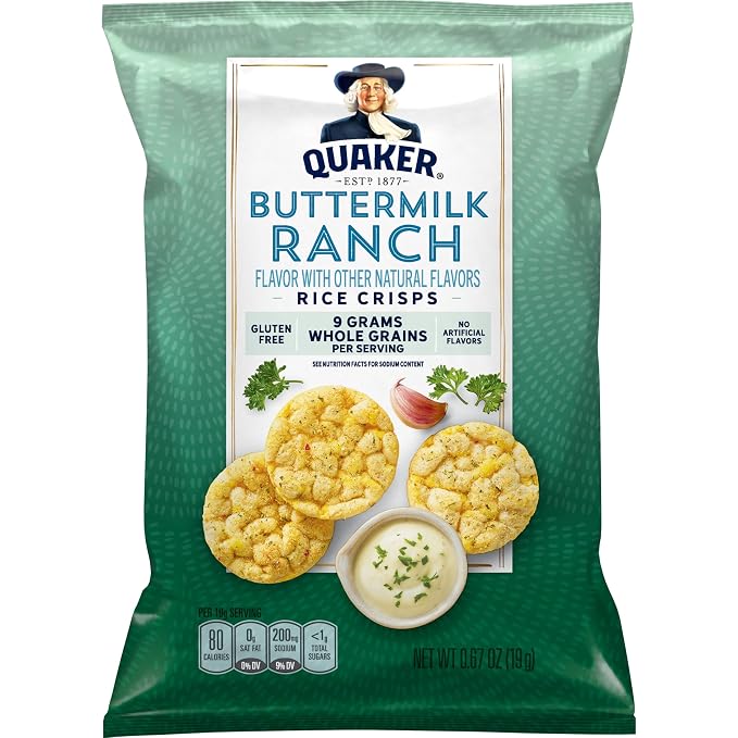 Quaker Rice Crisps, 4 Flavor Sweet and Savory Variety Mix, 15 count
