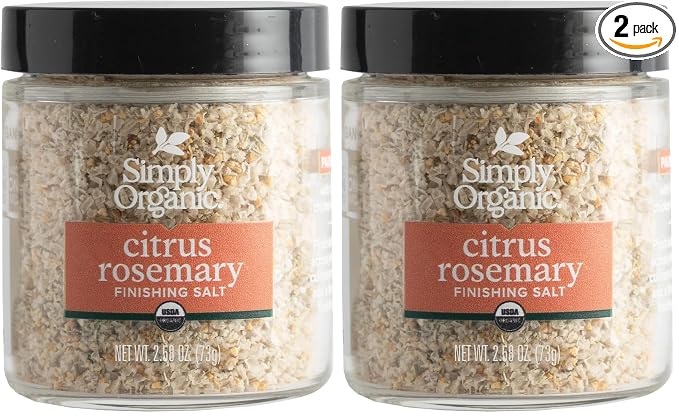 Simply Organic Citrus Rosemary Finishing Salts, 2.58 Ounce (Pack of 2)