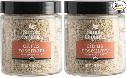 Simply Organic Citrus Rosemary Finishing Salts, 2.58 Ounce (Pack of 2)