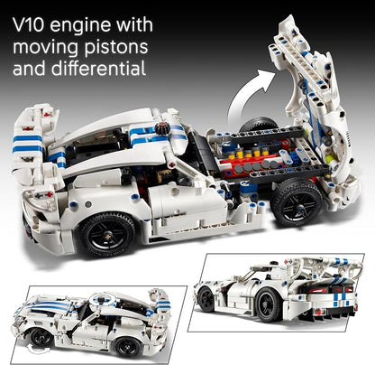 LEGO Technic Dodge Viper GTS-R Sports Car 42234 | Building Toys for Boys & Girls, Ages 10+, Toy Car for Display for Bedroom or Book Shelf, 805 pieces, Gifts for Kids