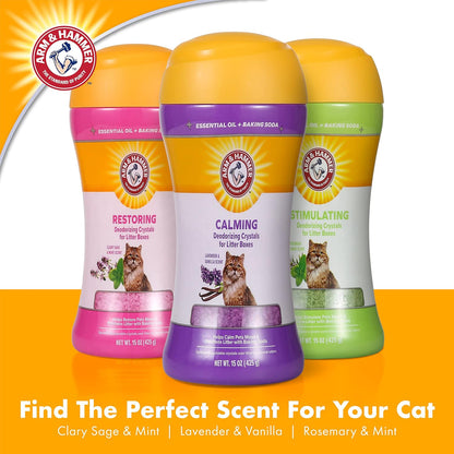 Arm & Hammer - Cat Litter Deodorizer, Lavender Vanilla Crystals, 15 oz