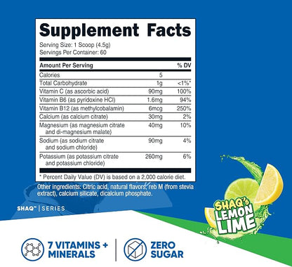 Nutricost Electrolytes Complex Powder (Shaq's Lemon Lime) 60 Servings