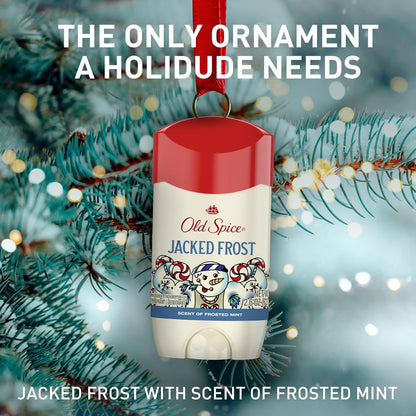 Old Spice Antiperspirant & Deodorant for Men, Holidudes Limited Edition, 24/7 Sweat Protection, Stocking Stuffer, Jacked Frost Frosted Mint Scent, 2.6 oz (Pack of 12)