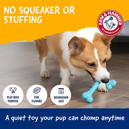 Arm & Hammer Nubbies, Dog Chew Toy - TriBone, Peanut Butter, 2 Pack