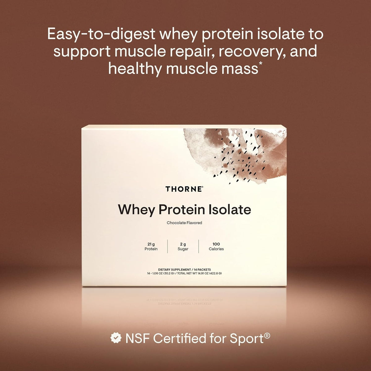 THORNE Whey Protein Isolate, Balanced Amino Acids Profile, 14 Packets