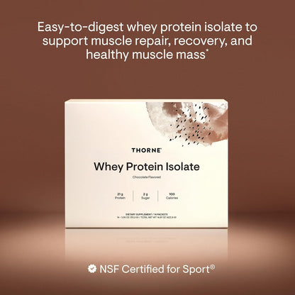 THORNE Whey Protein Isolate, Balanced Amino Acids Profile, 14 Packets