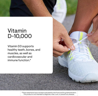 THORNE Vitamin D-10,000, Vitamin D3 Supplement, 10,000 IU, 60 Capsules