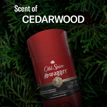 Old Spice Red Collection Invisible Solid Antiperspirant and Deodorant for Men, Swagger Scent, 48-Hour Odor Protection, Clear Application, Long-Lasting Freshness, 2.6oz