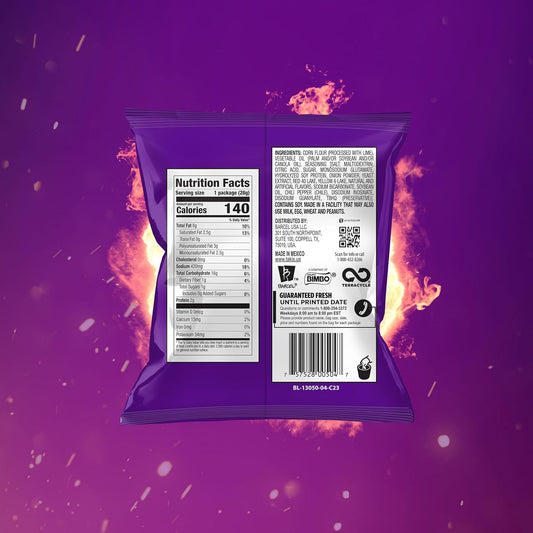 Takis Fuego 40 Count 1 oz Snack Size Multipack - Extreme Spicy Rolled Tortilla Chips Hot Chili Pepper & Lime Flavored