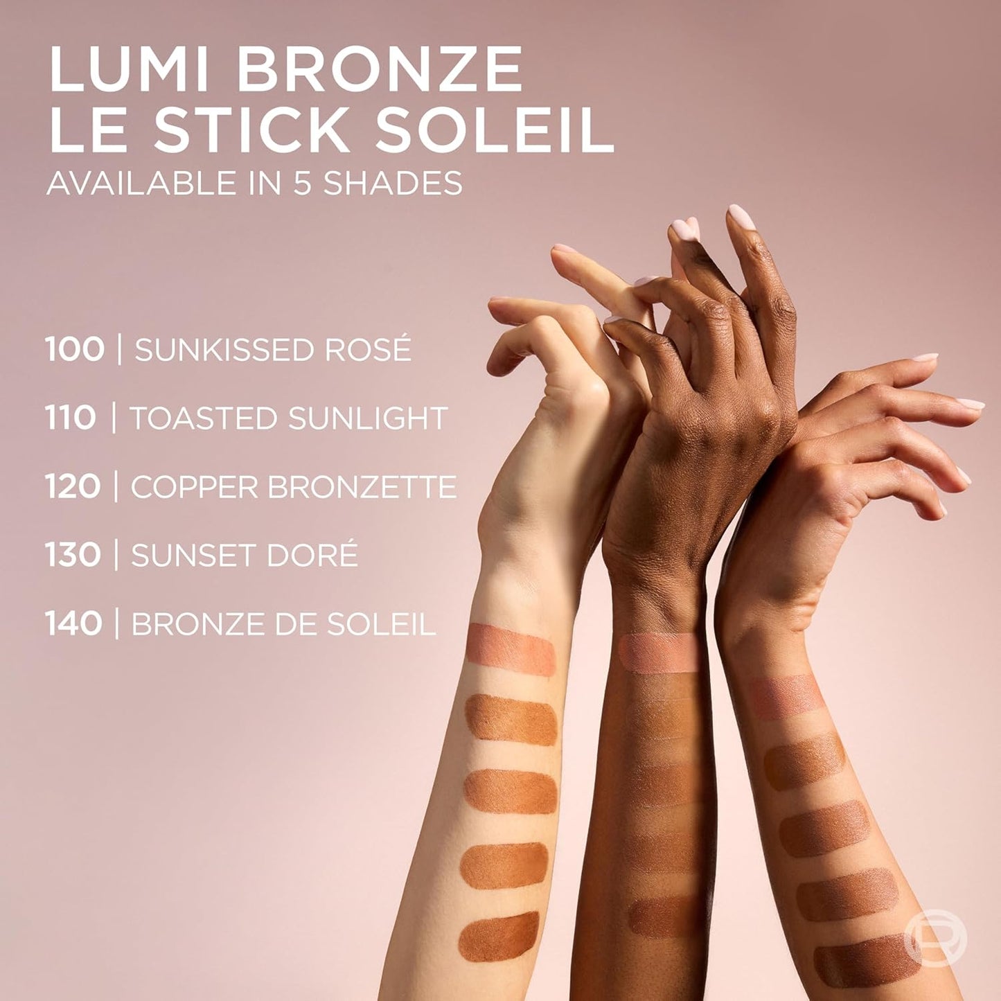 L'Oreal Paris Lumi Bronze Le Stick Soleil Bronzer Stick, Cream-To-Powder Bronzer For A Sunkissed Face Makeup Glow, 130 Sunset Doré