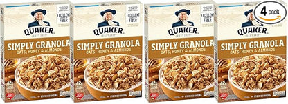 Quaker Simply Granola Honey & Almond,(Pack of 4)