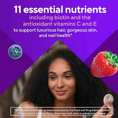 Vitafusion Hair Skin and Nails Gummies | Biotin 5000mcg Per 3 Gummies
