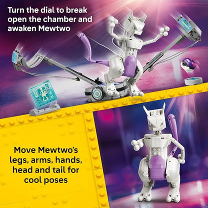 LEGO Pokémon SMART Play: Mewtwo's Lab Break 72163 | Compatible Set, Building Toys, Boys & Girls, Ages 10+, Interactive Pokémon Toys, 1 SMART Tag, 605 pieces, Gift Idea