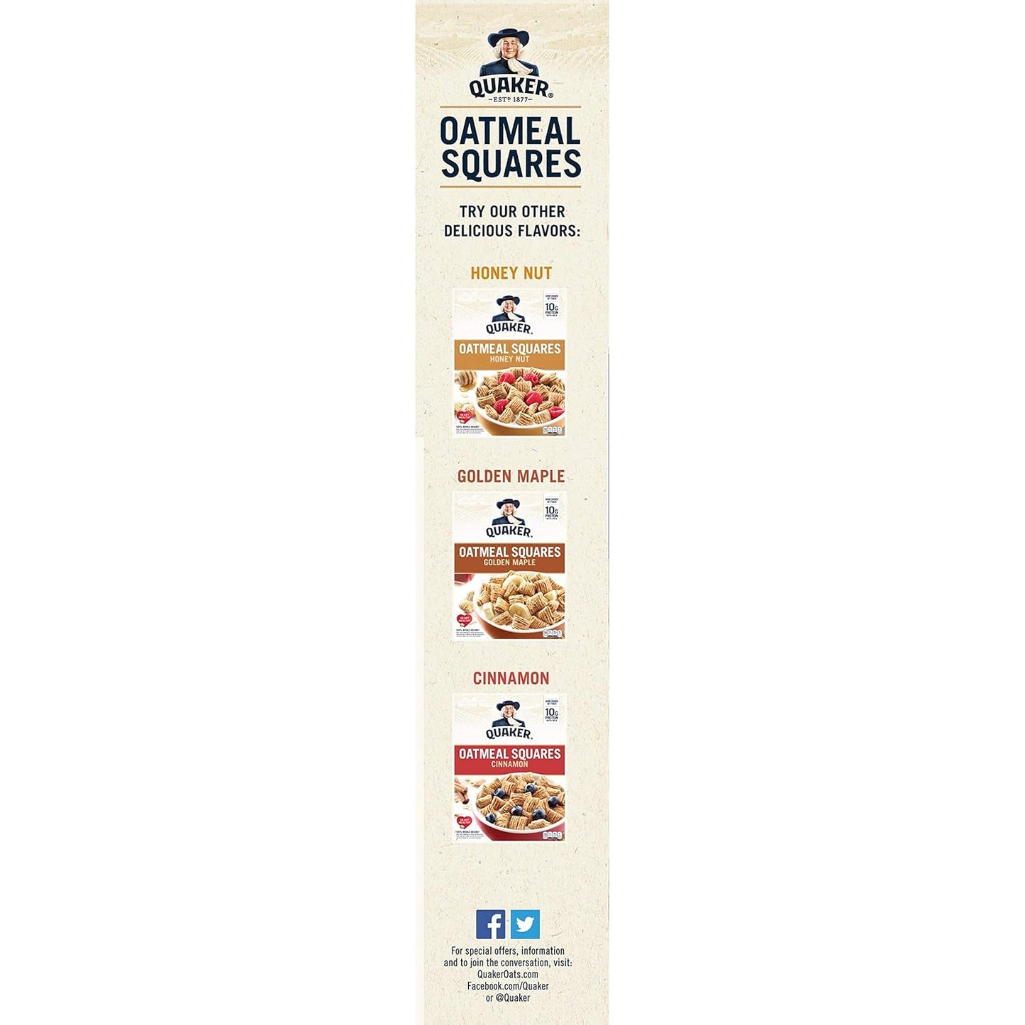 Quaker, Oatmeal Breakfast Cereal, 14.5 Oz