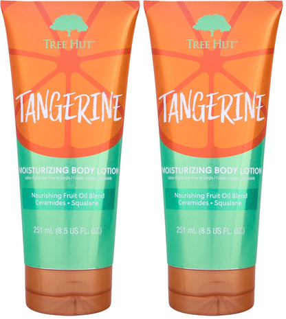 Tree Hut Tangerine Moisturizing Body Lotion, Ceramide and Squalene Formula Helps Protect Skin, Long-lasting Hydration Leaves Skin Feeling Soft & Moisturized, 8.5 Fl Oz. (Pack of 2)
