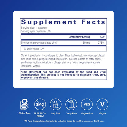 Pure Encapsulations UltraZin Zinc, 90 Capsules