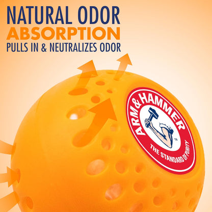 Arm & Hammer OdorBusterz Odor Eliminator Balls, Clean Burst, 10 Count – Baking Soda Odor Control for Closets, Drawers, Hampers & Small Spaces