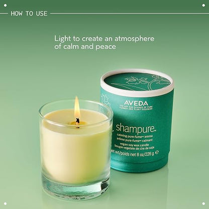 Aveda Shampure Vegan Soy Wax Candle | Calming Aroma of Certified Organic Lavender, Petitgrain, Ylang Ylang
