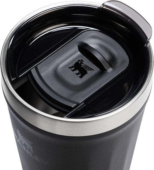 STANLEY Everyday Tumbler 16 oz | Press Fit Drink Through Lid | Beverage, Coffee, and Cocktail Cup | Insulated Stainless Steel Wine Glass | BPA-Free | Black 2.0