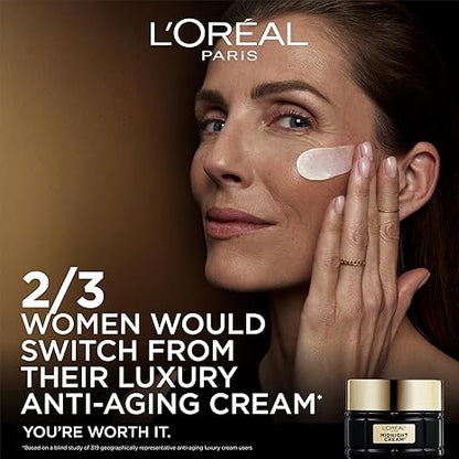 L'Oreal Paris Age Perfect Anti-Aging Midnight Face Cream, Fragrance-Free Face Moisturizer with Shea Butter and Antioxidants to Reduce Wrinkles and Firm Skin, 1.7oz + Serum Sample