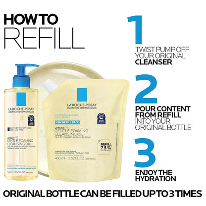La Roche-Posay Lipikar AP+ Gentle Foaming Cleansing Oil, with Shea Butter