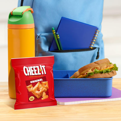 Cheez-It Baked Snack Cheese Crackers, Original, Single Serve, 1 oz Bags (12 Count)