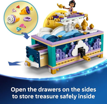 LEGO Disney Princess Jasmine's Jewelry Box 43295 | Building Toys for Girls & Boys, Ages 6+, Disney's Aladdin Movie Figures, Creative Play, 458 pieces, Gift for Birthdays