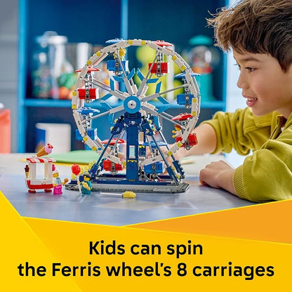 LEGO Creator 3 in 1 Iconic Ferris Wheel 31389 | Building Toys for Boys & Girls, Ages 8+, 3 Building Options, Display or Play, 916 pieces, Gifts for Birthdays