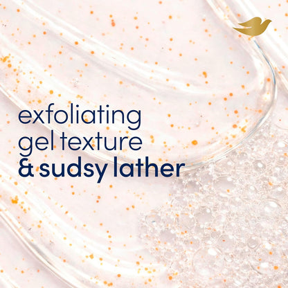 Dove Exfoliating Body Wash Glow Recharge Energizes & illuminates skin 3% brightening serum with vitamin C 18.5 oz