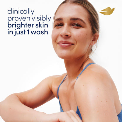 Dove Exfoliating Body Wash Glow Recharge Energizes & illuminates skin 3% brightening serum with vitamin C 18.5 oz