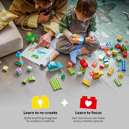 LEGO DUPLO Classic Colorful Creative Box 10479 | Building Toys for Toddlers, Ages 1.5+, Sturdy Build for Pretend Play, Develops Fine Motor Skills, 80 pieces, Gift Idea
