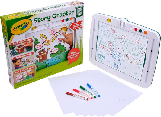 Crayola Story Creator, Draw, Color & Record Stories, Kids Tablet | Drawing & Coloring Activities, Screen Free Learning Toys for Kids, Holiday & Birthday Gift for Girls & Boys, Ages 5+