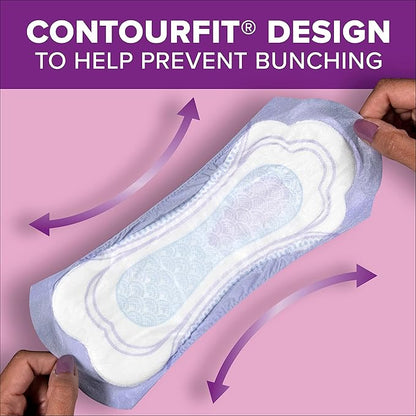 Poise Incontinence Pads & Postpartum Incontinence Pads, 4 Drop Moderate Absorbency, Long Length, 16 Count, Packaging (Pack of 4)