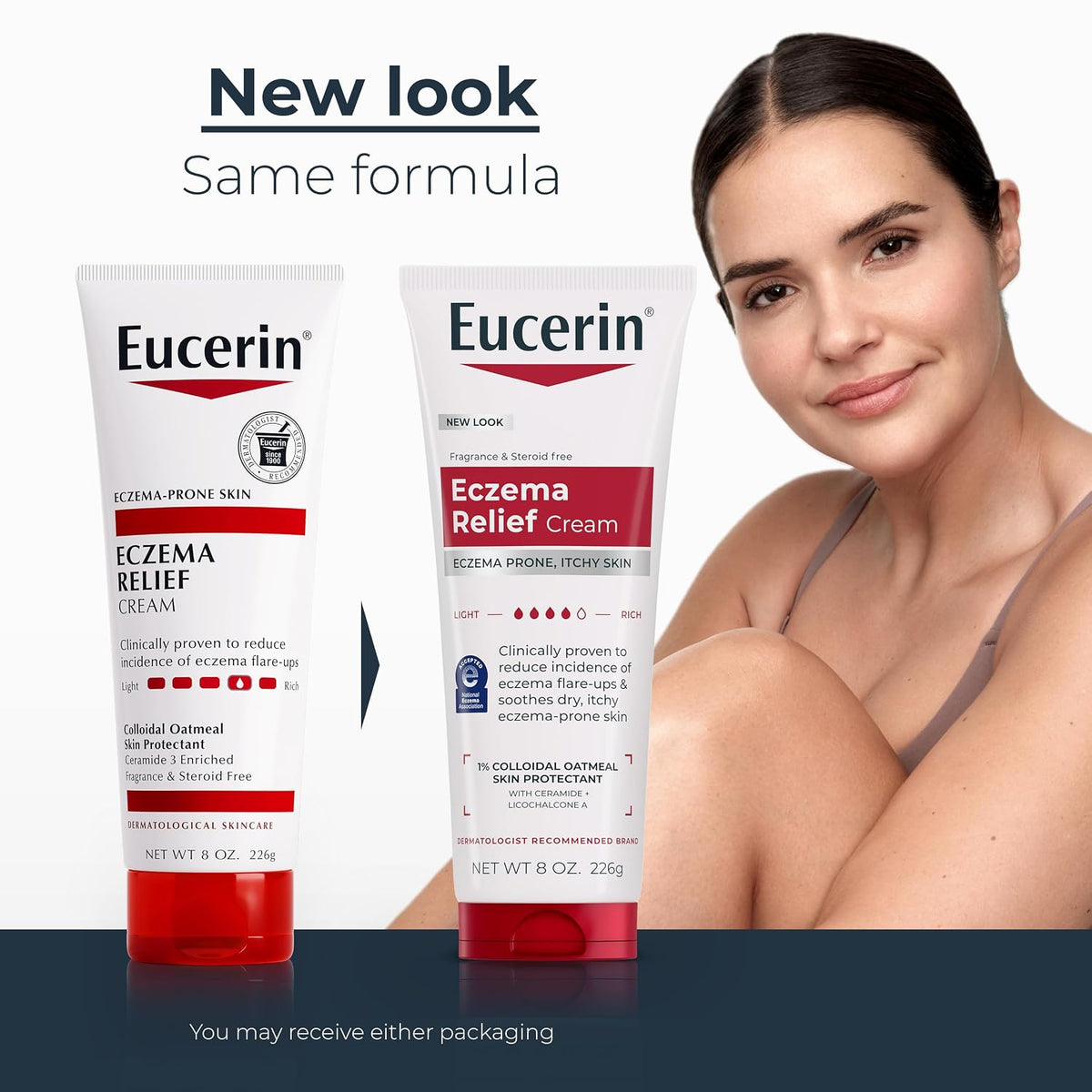Eucerin Eczema Relief Body Cream with Colloidal Oatmeal, Multipack, 8 Ounce (Pack of 12)