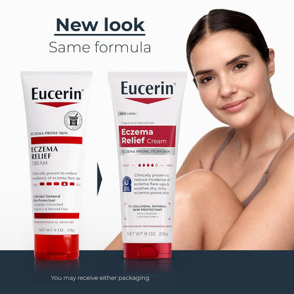 Eucerin Eczema Relief Body Cream with Colloidal Oatmeal, Multipack, 8 Ounce (Pack of 12)