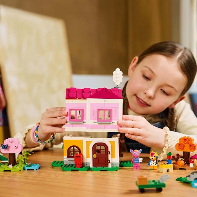 LEGO Animal Crossing Creative Houses: Seasons of Fun Building Toy - Pretend Play Set for Girls & Boys, Ages 7+ - Create 2 Houses W/1 Set of Building Blocks for Kids - Gift Idea for Birthdays -77057