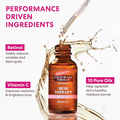 Palmer's Skin Therapy Face Oil, Moisturizing Cocoa Butter Formula (1 Fl Oz)