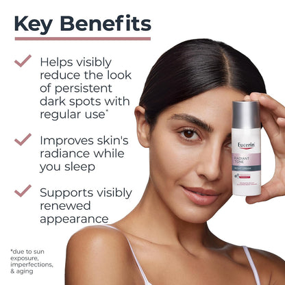 Eucerin Radiant Tone Night Skin Routine Bundle, Variety Pack, 3 Items