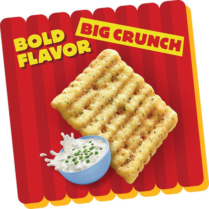 Cheez-It Grooves Crunchy Cheese Crackers, Snack Crackers, Lunch Snacks, Zesty Cheddar Ranch (6 Pouches)