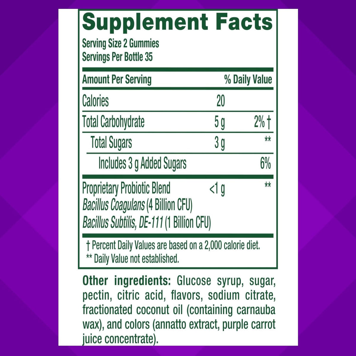 Vitafusion Probiotic Gummies | 5 Billion CFU Per 2 Gummies