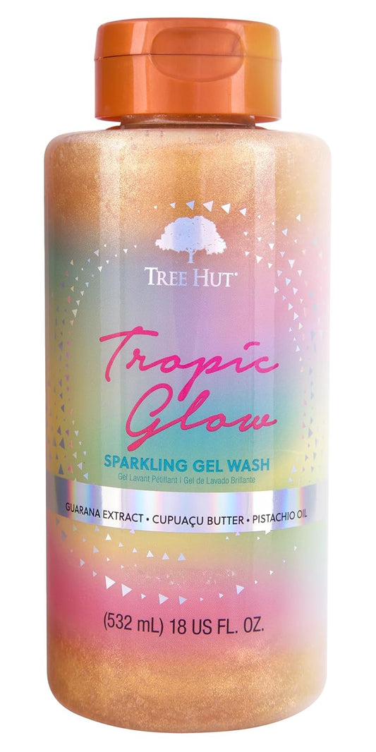 Tree Hut Tropic Glow Body Wash, Hydrating & Moisturizing Shower Gel with Shea Butter & Essential Oils, Soft Smooth Glowing Skin, Gentle Cleanser For All Skin Types, Self Care Gifts for Women, 18 Fl Oz